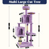 Picture of TSCOMON 58 Inch Cat Tree Cat Tower for Indoor Cats Tall Cat Condos Scratching Post with Hanging Toy Cat Furniture for Kitten Pets Play, Purple