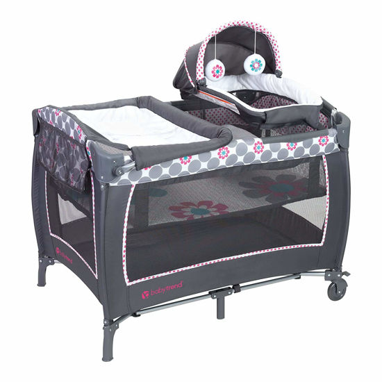 Picture of Baby Trend Lil' Snooze Deluxe II Nursery Center, Daisy Dots