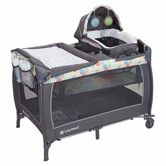 Picture of Baby Trend Lil' Snooze Deluxe II Nursery Center Playard, Funfetti