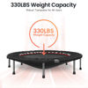 Picture of BCAN 40" Foldable Mini Trampoline, Fitness Rebounder with Adjustable Foam Handle, Exercise Trampoline for Adults Indoor/Garden Workout Max Load 330lbs