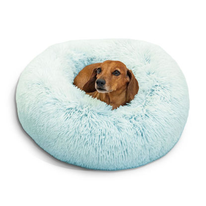 Picture of Best Friends by Sheri The Original Calming Donut Cat and Dog Bed in Shag Fur Baby Blue, Small 23"