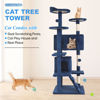 Picture of FDW Cat Tree 54in Cat Tower Multi-Level Durable Cat Scratching Post & Cozy Fun Cat Jumping Platform Space Saving Cat Condo Pet Play House for Indoor Cats,Navy Blue