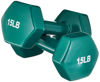 Picture of Amazon Basics Vinyl Hexagon Workout Dumbbell Hand Weight, 30 pounds, Set of 2, Teal