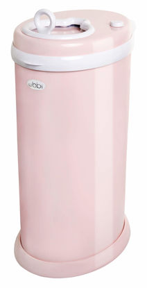 Picture of Ubbi Steel Diaper Pail, Odor Locking, No Special Bag Required, Award-Winning, Registry Must-Have, Blush Pink