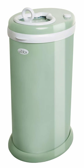 Picture of Ubbi Steel Diaper Pail, Odor Locking, No Special Bag Required, Award-Winning, Registry Must-Have, Sage Green