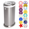 Picture of Ubbi Steel Diaper Pail, Odor Locking, No Special Bag Required, Award-Winning, Registry Must-Have, Chrome