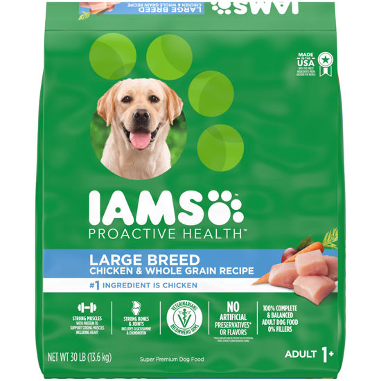 Picture of IAMS Proactive Health Large Breed Adult Dry Dog Food with Real Chicken, 30 lb. Bag