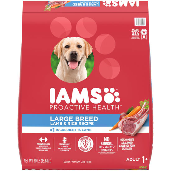 Picture of IAMS Large Breed Adult Dry Dog Food Lamb & Rice Recipe, 30 lb. Bag