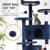 Picture of BestPet 54in Cat Tree Tower for Indoor Cats,Multi-Level, Furniture Activity Center with Scratching Posts Stand House Cat Condo with Funny Toys for Kittens Pet Play House,Navy Blue