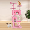 Picture of BestPet 54in Cat Tree Tower for Indoor Cats,Multi-Level Cat Furniture Activity Center with Cat Scratching Posts Stand House Cat Condo with Funny Toys for Kittens Pet Play House (54in, Pink)