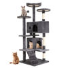 Picture of BestPet 54in Cat Tree Tower for Indoor Cats,Multi-Level Furniture Activity Center with Scratching Posts Stand House Condo Funny Toys Kittens Pet Play House,Light Gray