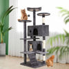 Picture of BestPet 54in Cat Tree Tower for Indoor Cats,Multi-Level Furniture Activity Center with Scratching Posts Stand House Condo Funny Toys Kittens Pet Play House,Light Gray