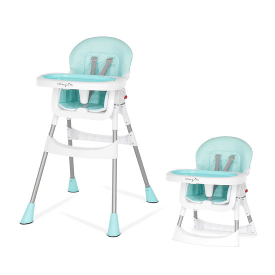 Picture of Dream On Me Portable 2-in-1 Tabletalk High Chair, Convertible Compact High Chair, Light Weight Portable Highchair, Aqua