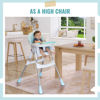 Picture of Dream On Me Portable 2-in-1 Tabletalk High Chair, Convertible Compact High Chair, Light Weight Portable Highchair, Aqua