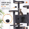 Picture of BestPet 54in Cat Tree Tower for Indoor Cats,Multi-Level Furniture Activity Center with Scratching Posts Stand House Condo Funny Toys Kittens Pet Play House,Ashy