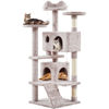 Picture of Yaheetech 54in Cat Tree, Cat Tower with Double Cat Condo, Sisal Scratching Posts, and Dangling Balls, Cat Furniture Kitten Play House