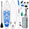 Picture of FunWater Inflatable 10'6×33"×6" Ultra-Light (17.6lbs) SUP for All Skill Levels Everything Included with Stand Up Paddle Board, Adj Floating Paddles, Pump, ISUP Travel Backpack, Leash,Waterproof Bag