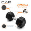 Picture of CAP Barbell 30 LB Coated Hex Dumbbell Weight, New Edition