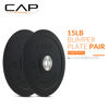 Picture of CAP Barbell Best Olympic Bumper Plate Set, Black, 15 lb Pair