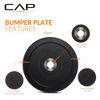 Picture of CAP Barbell Best Olympic Bumper Plate Set, Black, 15 lb Pair