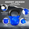 Picture of Yes4All 30 lb - Pair Kettlebell Vinyl Coated Cast Iron - Great for Dumbbell Weights Exercises, Hand and Heavy Weights for Full Body Workout Equipment Push up, Grip Strength Training, Blue