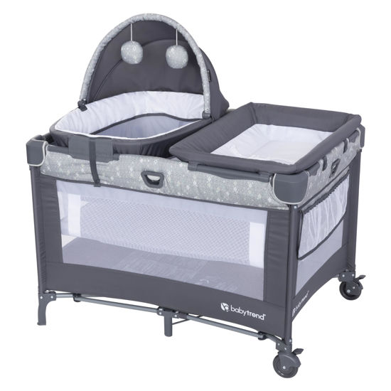 Picture of Baby Trend Nursery Suite EZ-Fold Playard with Lounger and Flip Over Changer, Diamond Sage