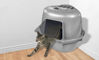 Picture of Van Ness Corner Enclosed Cat Pan, Silver, Large (CP9)