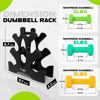 Picture of Yes4All Rubber Coated Hex Dumbbell Neoprene Weight Set with Storage Rack + Resistance Loop Bands for Strength Training, Home Gym Fitness