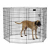 Picture of MidWest Homes for Pets Foldable Metal Dog Exercise Pen / Pet Playpen, Black w/ door, 24'W x 48'H, 1-Year Manufacturer's Warranty