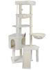 Picture of WANG XIN Four Layer Big Cat Tree with Huge Cat Condo and Two Hammocks Scratch Pad,Beige