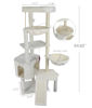 Picture of WANG XIN Four Layer Big Cat Tree with Huge Cat Condo and Two Hammocks Scratch Pad,Beige