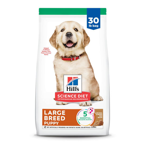 Picture of Hill's Science Diet Puppy, Large Breed Puppy Premium Nutrition, Dry Dog Food, Lamb & Brown Rice, 30 lb Bag