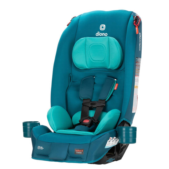 Picture of Diono Radian 3R, All-in-One Convertible Car Seat, Rear and Forward Facing, 10 Years 1 Car Seat, Slim Fit 3 Across, Blue Razz Ice