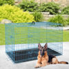 Picture of BestPet 24,30,36,42,48 Inch Dog Crates for Large Dogs Folding Mental Wire Crates Dog Kennels Outdoor and Indoor Pet Dog Cage Crate with Double-Door,Divider Panel, Removable Tray (Blue, 42")