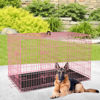 Picture of BestPet 24,30,36,42,48 Inch Dog Crates for Large Dogs Folding Mental Wire Crates Dog Kennels Outdoor and Indoor Pet Dog Cage Crate with Double-Door,Divider Panel, Removable Tray (Pink, 42")