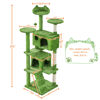 Picture of Yaheetech 62in Cat Tree Cat Tower for Indoor Cats, Cat Furniture w/Double Cat Condo, Scratching Posts, Multiple Platforms and Balls for Kittens & Cats, Green