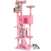 Picture of BestPet 70in Cat Tree Tower for Indoor Cats,Multi-Level Cat Furniture Activity Center with Cat Scratching Posts Stand House Cat Condo with Funny Toys for Kittens Pet Play House,Pink