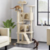 Picture of Yaheetech 62in Cat Tree Cat Tower for Indoor Cats, Cat Furniture w/Double Cat Condo, Scratching Posts, Multiple Platforms and Balls for Kittens & Cats, Beige