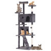 Picture of BestPet 70in Cat Tree Tower for Indoor Cats,Multi-Level Cat Furniture Activity Center with Cat Scratching Posts Stand House Cat Condo with Funny Toys for Kittens Pet Play House,Light Gray