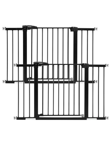 Picture of Babelio Baby Gate for Doorways and Stairs, 29-48'' Auto Close Dog/Puppy Gate, Easy Install, Pressure Mounted, No Drilling, Safety Gate w/Door for Child and Pets, 2 Pack Black