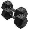 Picture of CAP Barbell 35 LB Coated Hex Dumbbell Weight Pair with Black Handle