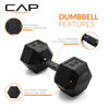 Picture of CAP Barbell 35 LB Coated Hex Dumbbell Weight Pair with Black Handle