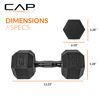 Picture of CAP Barbell 35 LB Coated Hex Dumbbell Weight Pair with Black Handle