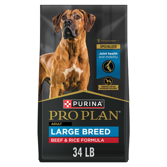 Picture of Purina Pro Plan Joint Health Large Breed Dog Food with Probiotics for Dogs, Beef & Rice Formula - 34 lb. Bag