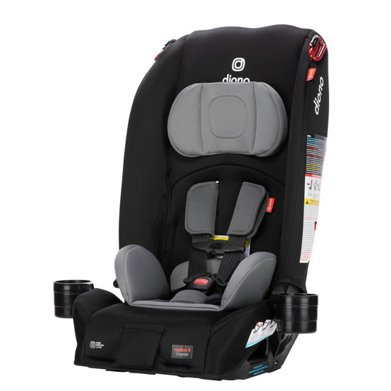 Picture of Diono Radian 3R, All-in-One Convertible Car Seat, Rear and Forward Facing, 10 Years 1 Car Seat, Slim Fit 3 Across, Black Storm