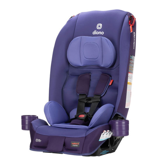 Picture of Diono Radian 3R, All-in-One Convertible Car Seat, Rear and Forward Facing, 10 Years 1 Car Seat, Slim Fit 3 Across, Purple Wildberry