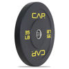 Picture of CAP Barbell Budget Olympic Bumper Plate with Yellow Logo, Black, 35 lb Single