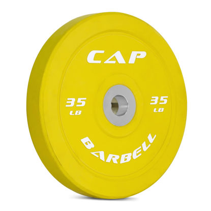 Picture of CAP Barbell Best Olympic Bumper Plate, Yellow, 35 lb Single