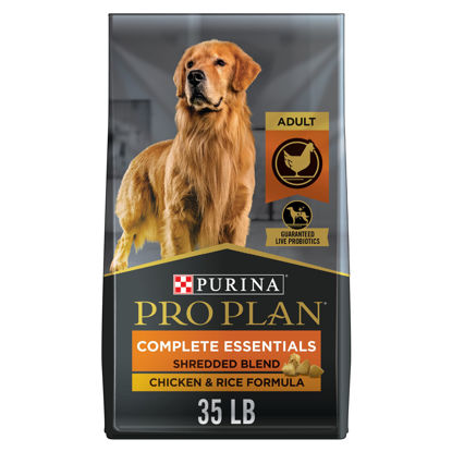 Picture of Purina Pro Plan High Protein Dog Food With Probiotics for Dogs, Shredded Blend Chicken & Rice Formula - 35 Pound (Pack of 1)