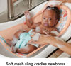 Picture of Fisher-Price Baby Bath Tub for Newborn to Toddler with Baby Seat & Bath Toys, 4-in-1 Sling 'n Seat, Summer Blossoms